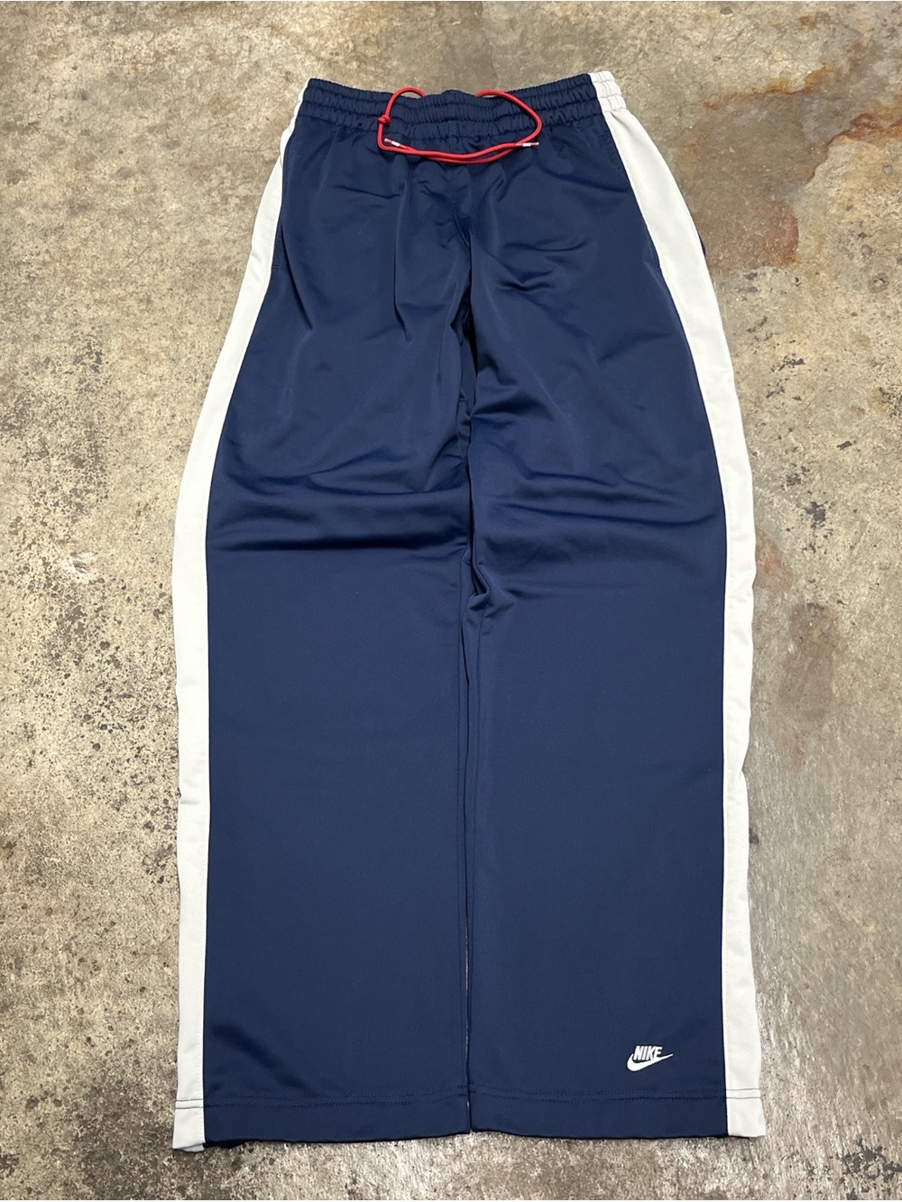 Y2K Nike Track Pants Men’s Medium Navy Straight Breathable Sportswear Streetwear